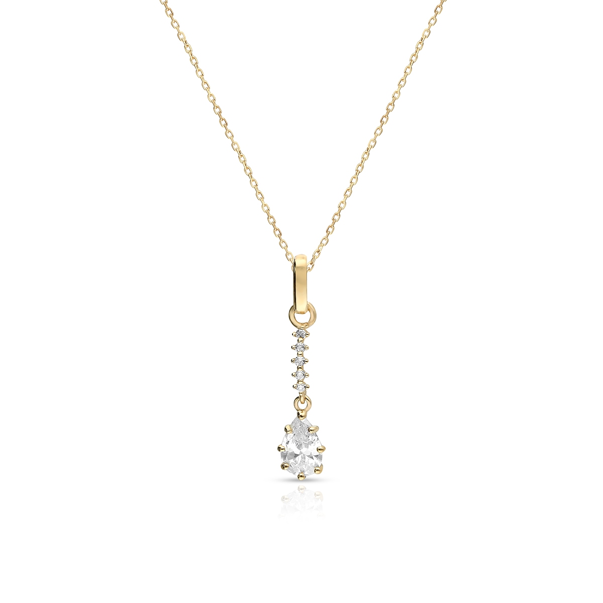 Wisiorek złoty z cyrkoniami