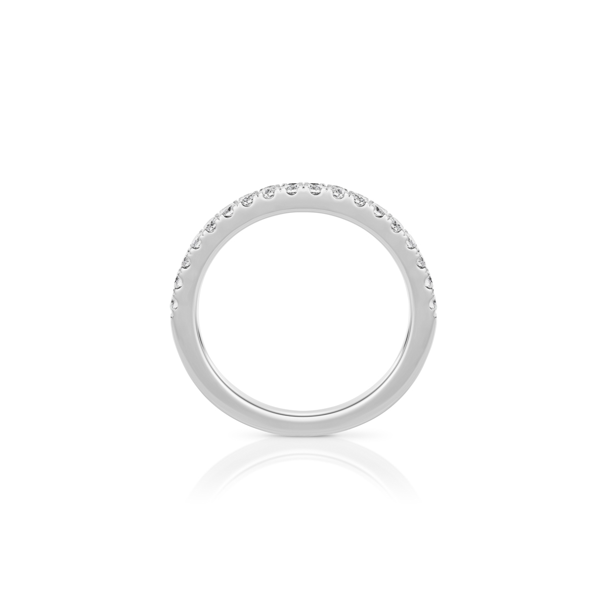 Pierścionek białe złoto z brylantami