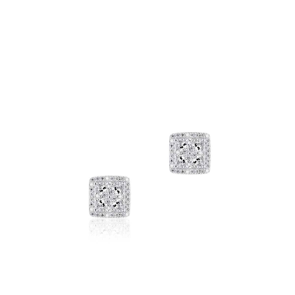 Kolczyki srebrne z cyrkoniami