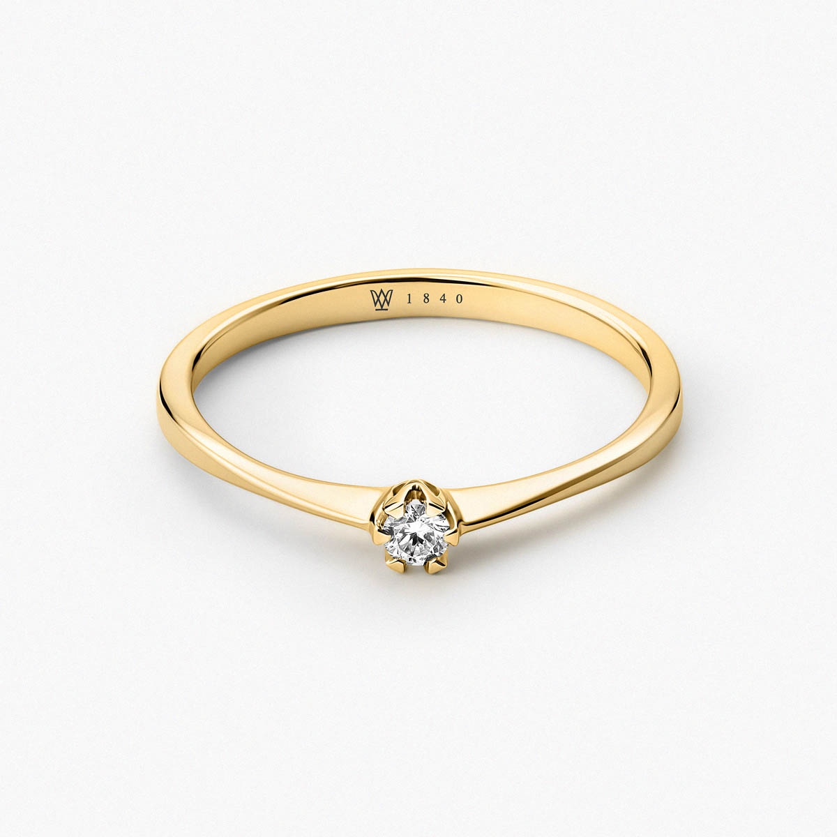 Pierścionek zaręczynowy złoty Jedyny