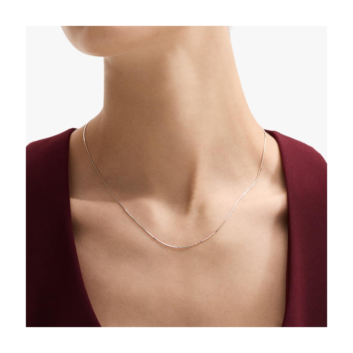 Łańcuszek srebrny żmijka