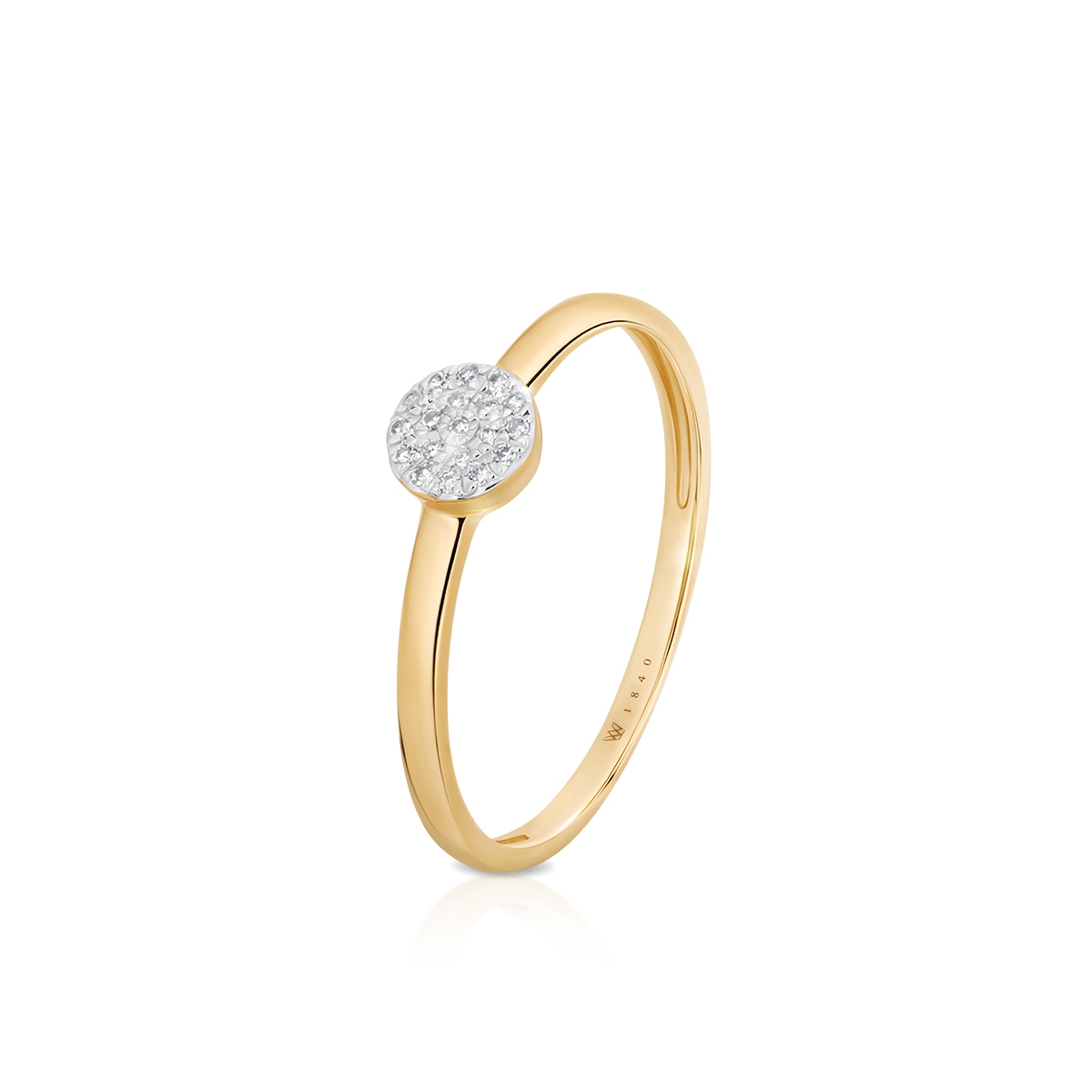 Pierścionek złoty z diamentami