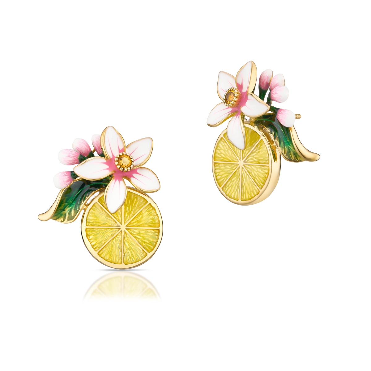 Kolczyki srebrne Kwiaty Nocy Cytrusy