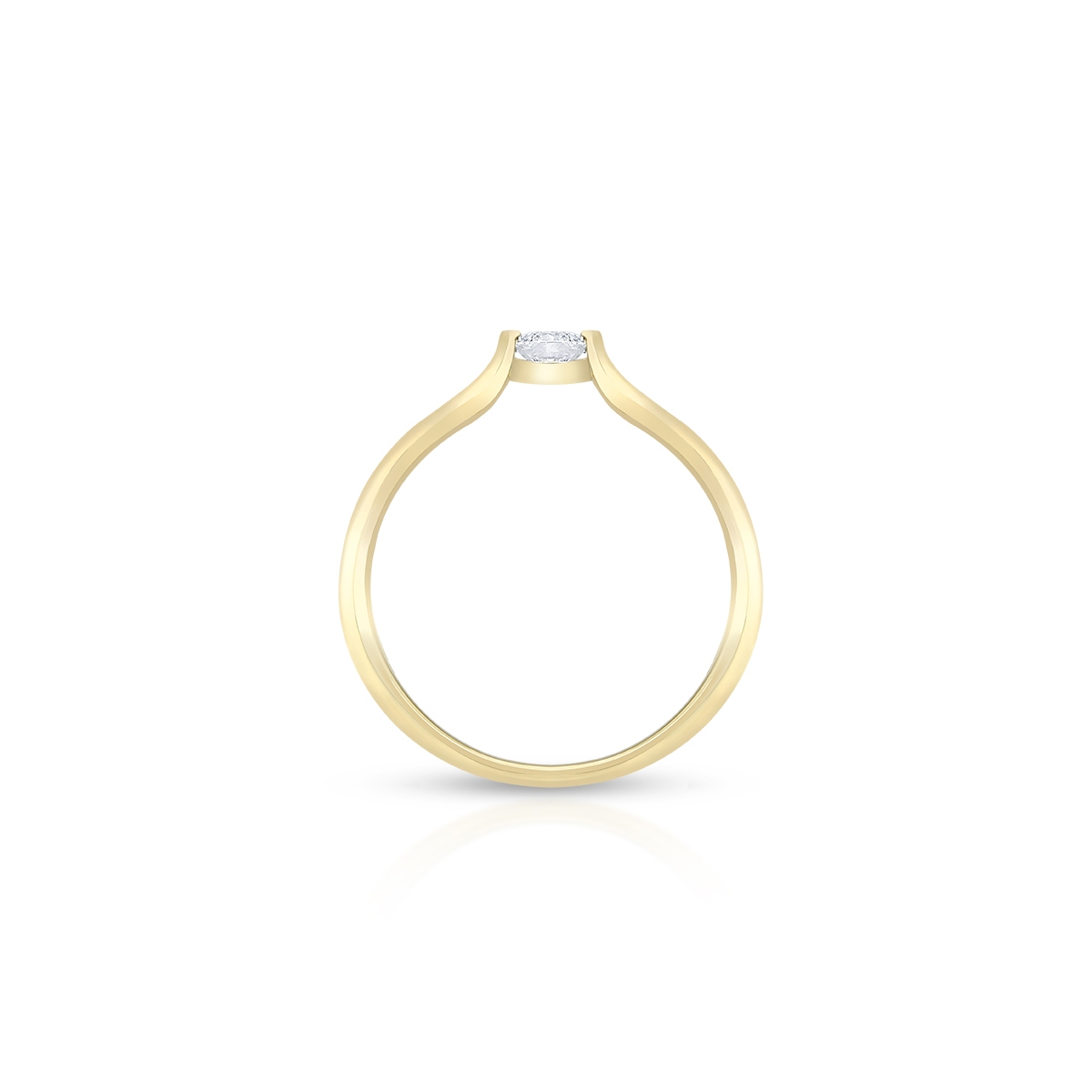 Pierścionek złoty z brylantem