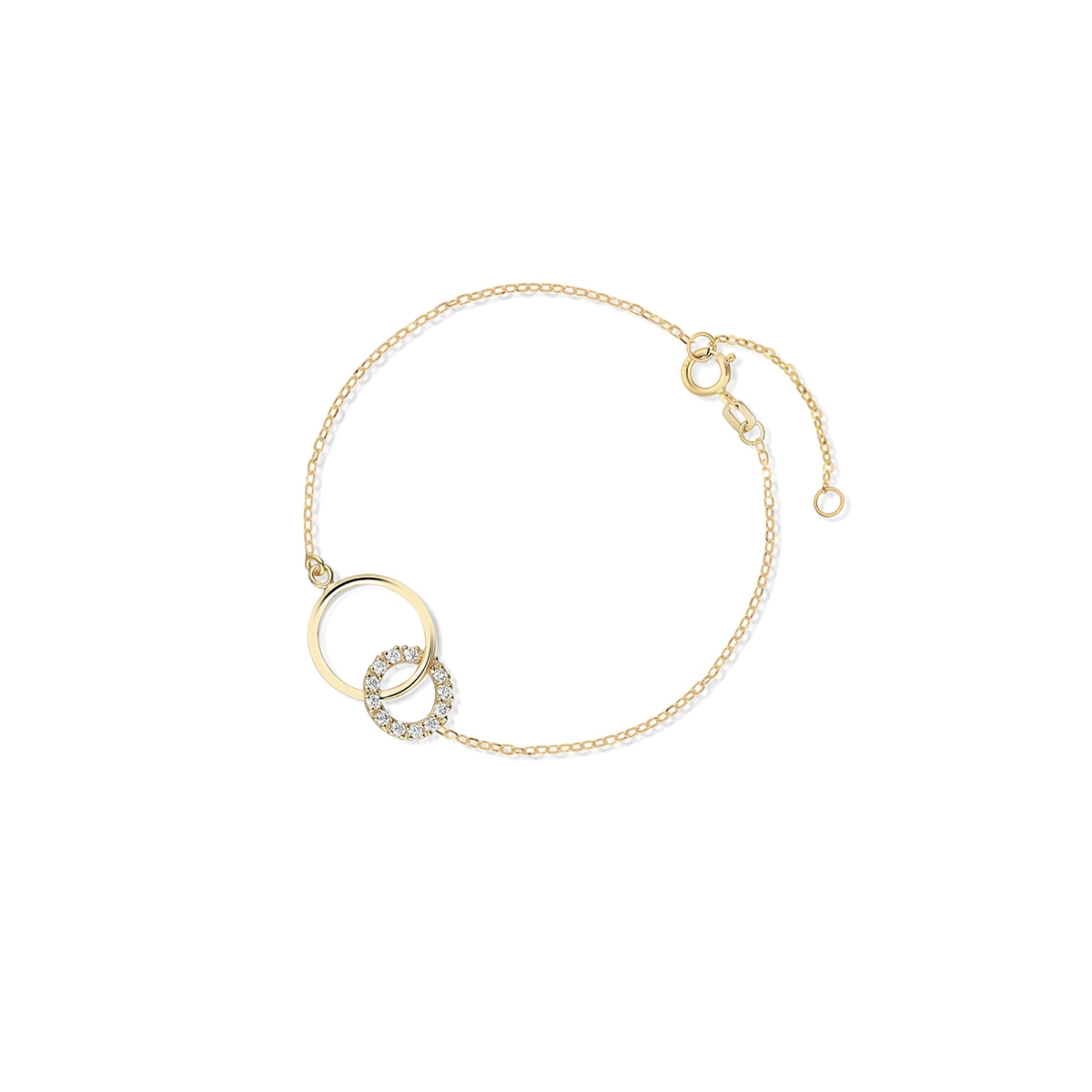 Bransoletka złota z cyrkoniami