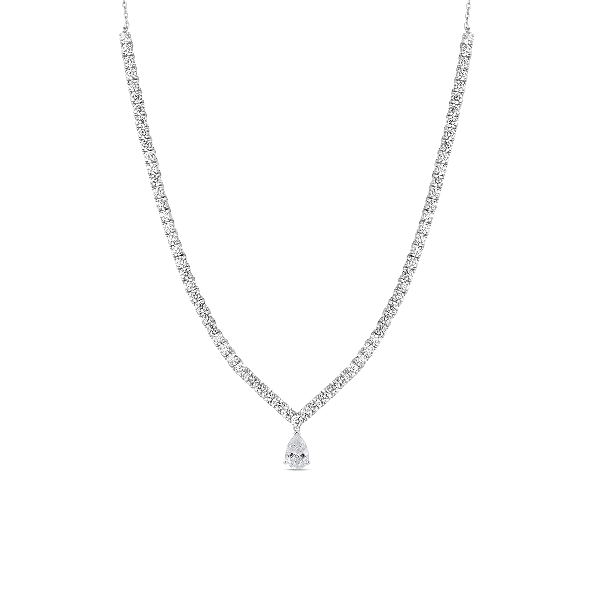 Naszyjnik złoty z cyrkoniami Ceremonials