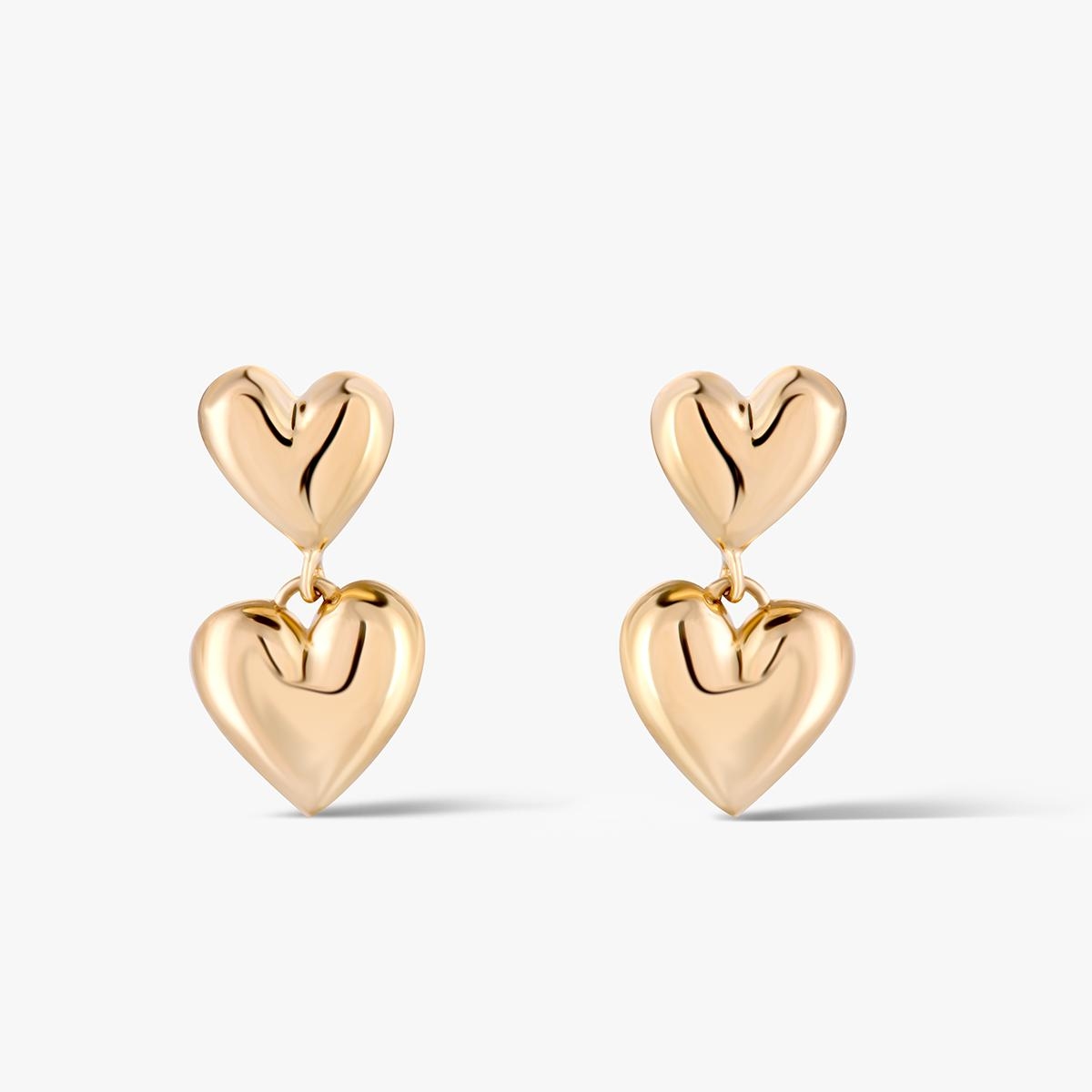 Kolczyki złote serca