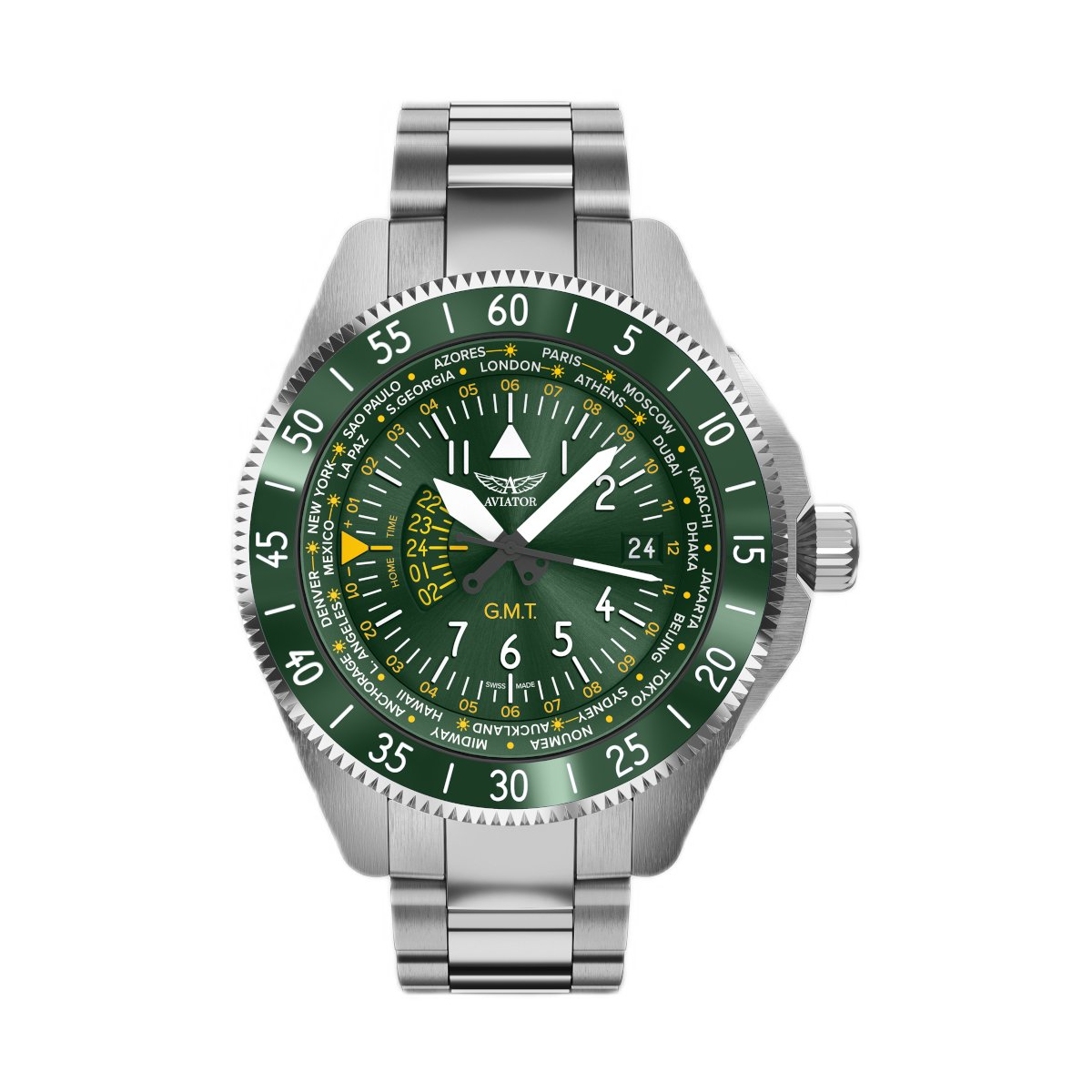 ZEGAREK AVIATOR AIRACOBRA GMT