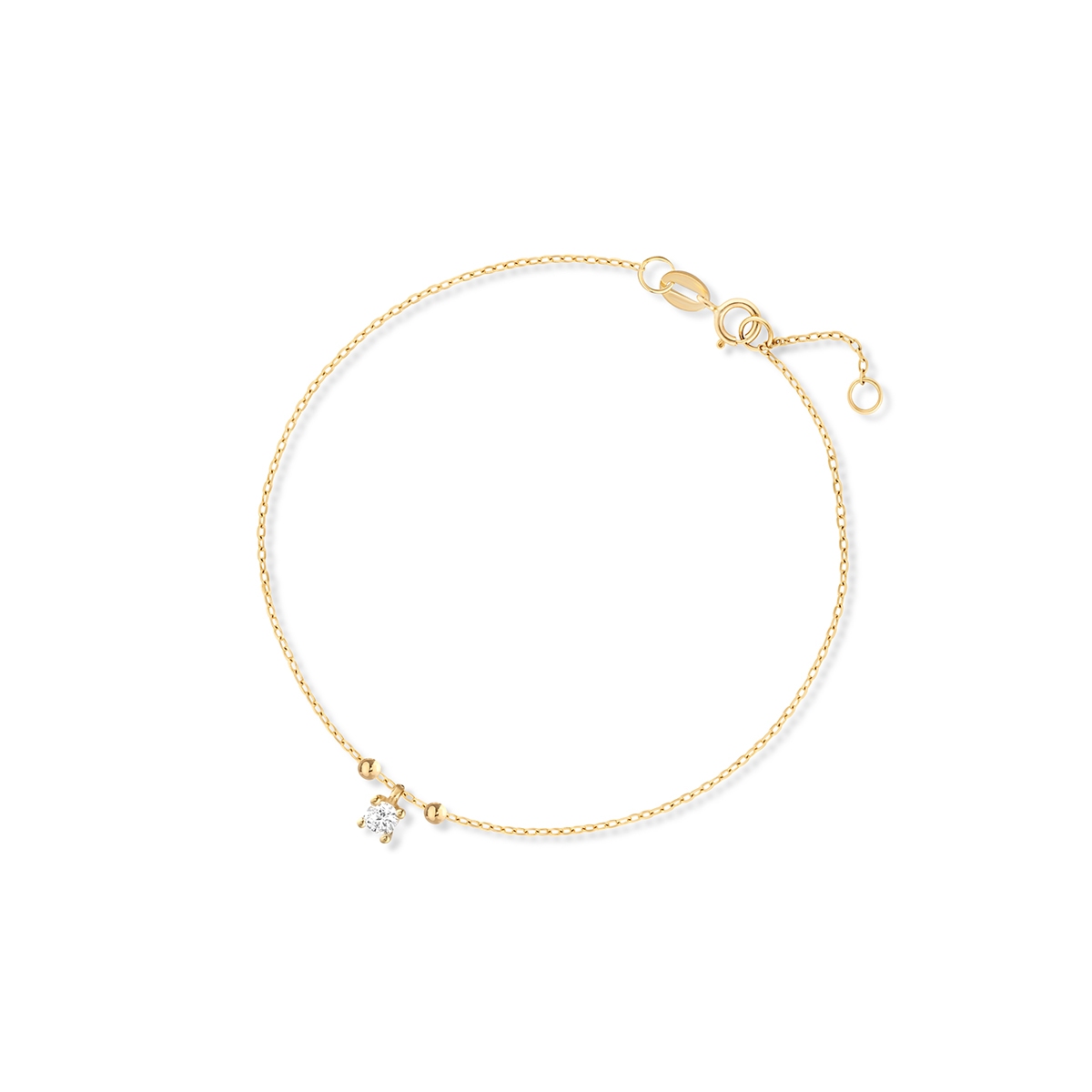 Bransoleta złota z cyrkonią