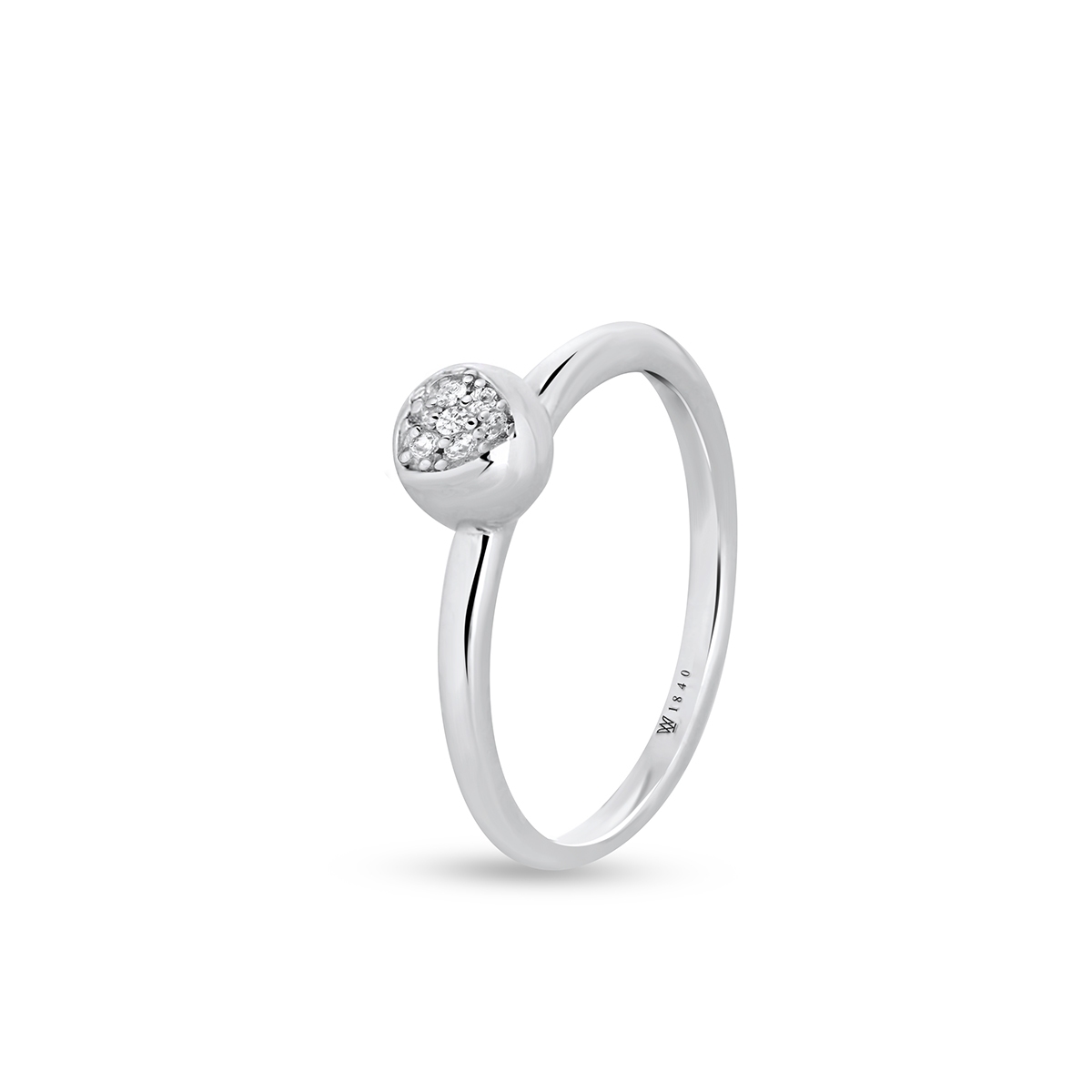 Pierścionek srebrny z cyrkoniami