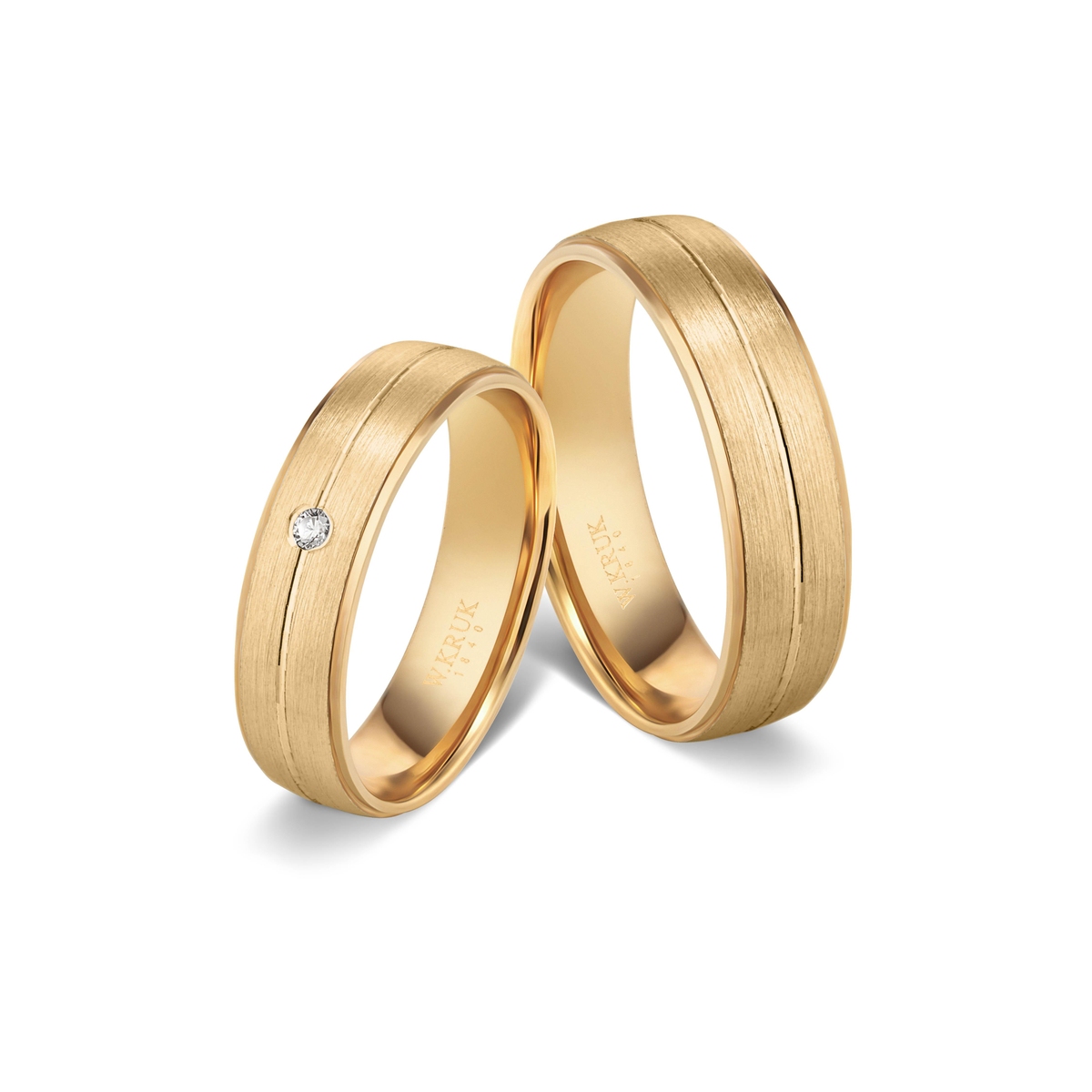 Obrączka złota z brylantem ROSSA