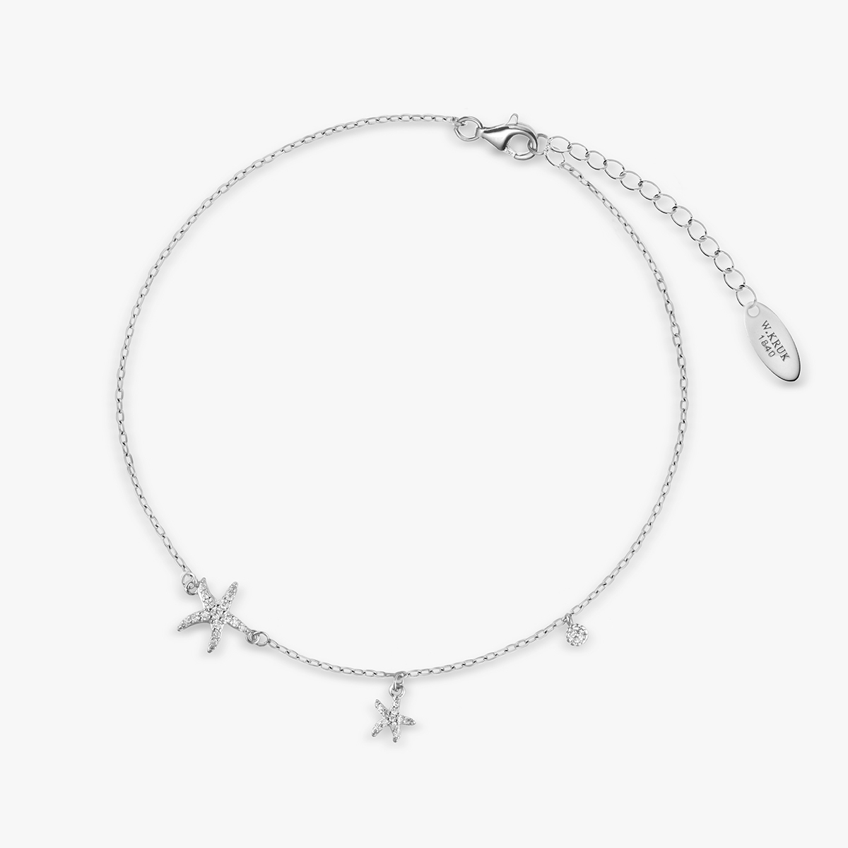 Bransoleta srebrna na nogę