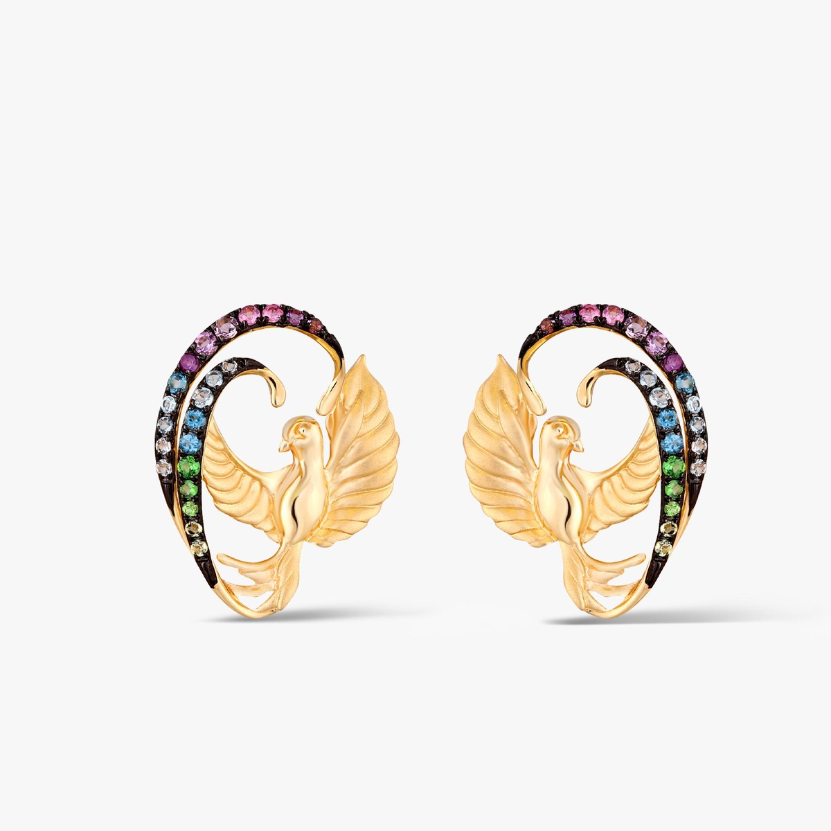 Kolczyki złote Preludium Paradise Birds