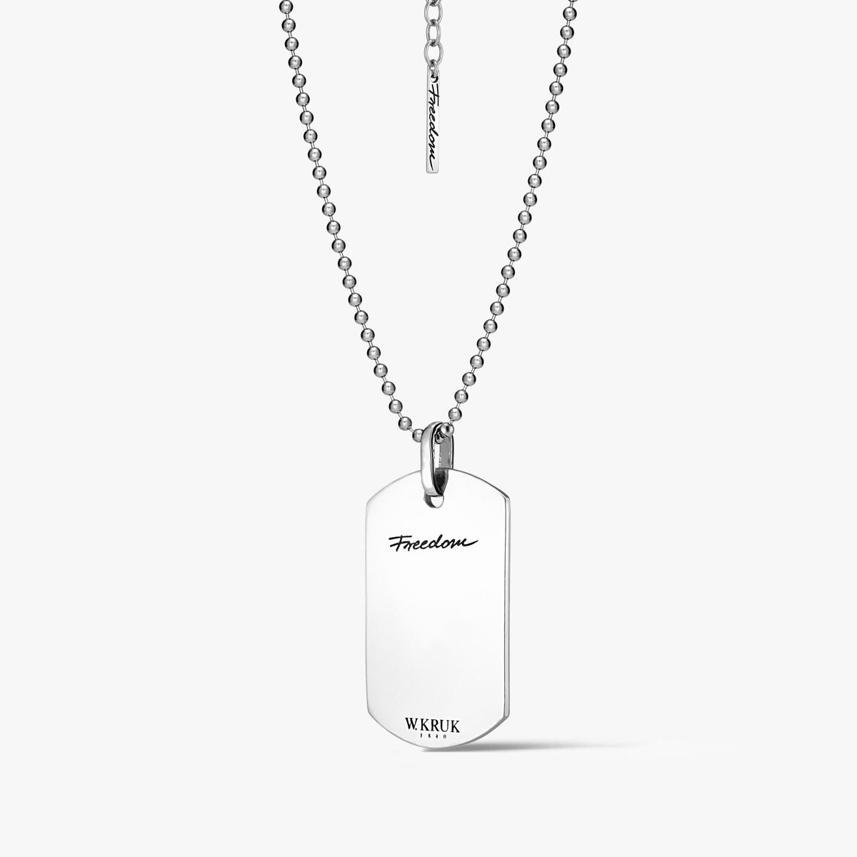 Wisiorek srebrny nieśmiertelnik Freedom