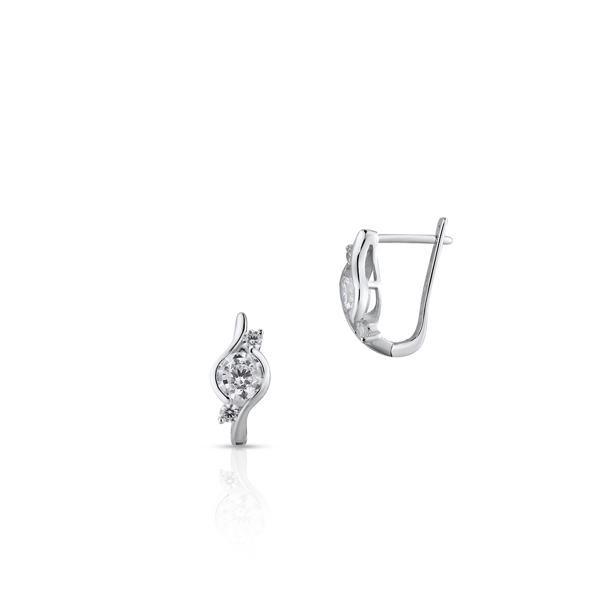 Kolczyki srebrne z cyrkoniami