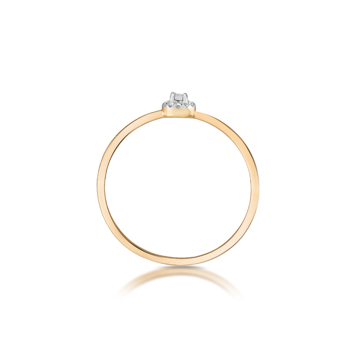 Pierścionek złoty z diamentem