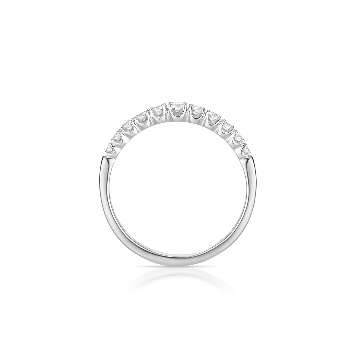 Pierścionek białe złoto z brylantami