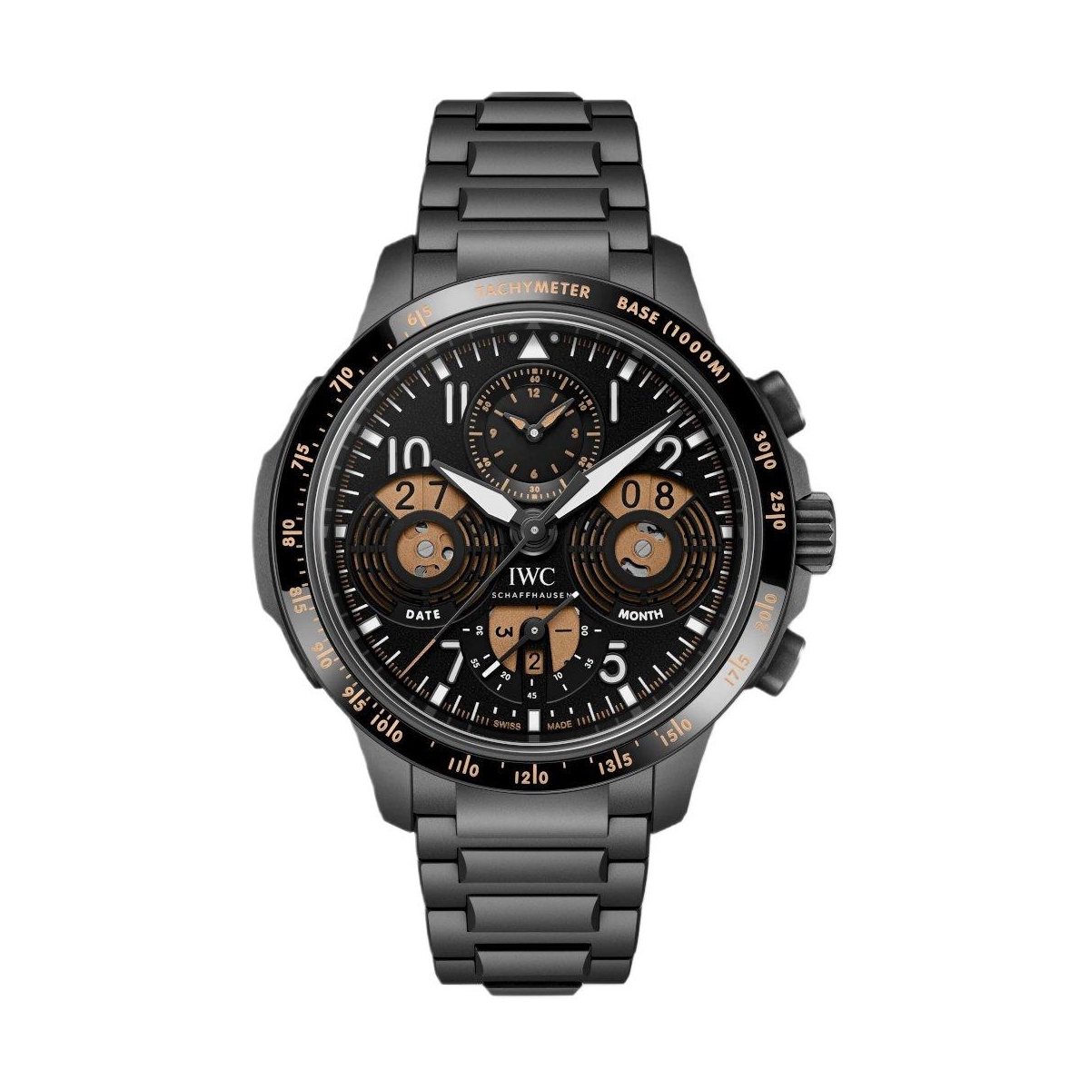 ZEGAREK IWC SCHAFFHAUSEN PILOT'S PERFORMANCE CHRONOGRAPH PERPETUAL CALENDAR DIGITAL DATE-MONTH