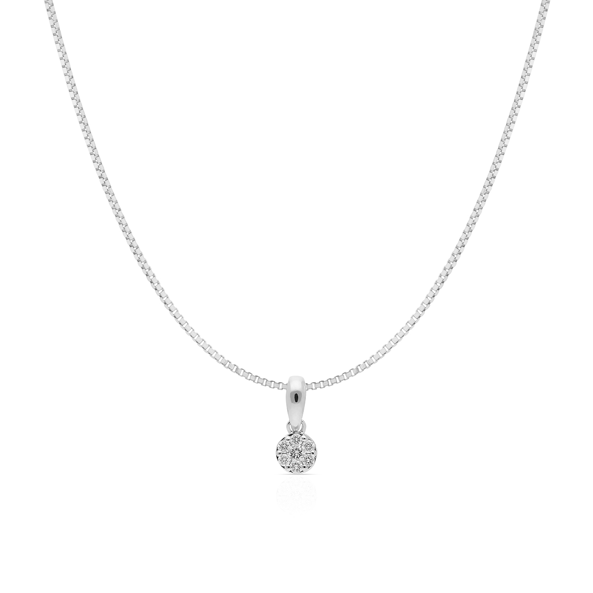 Wisiorek białe złoto z brylantami