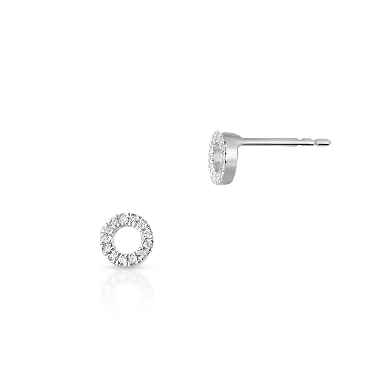 Kolczyki białe złoto z diamentami