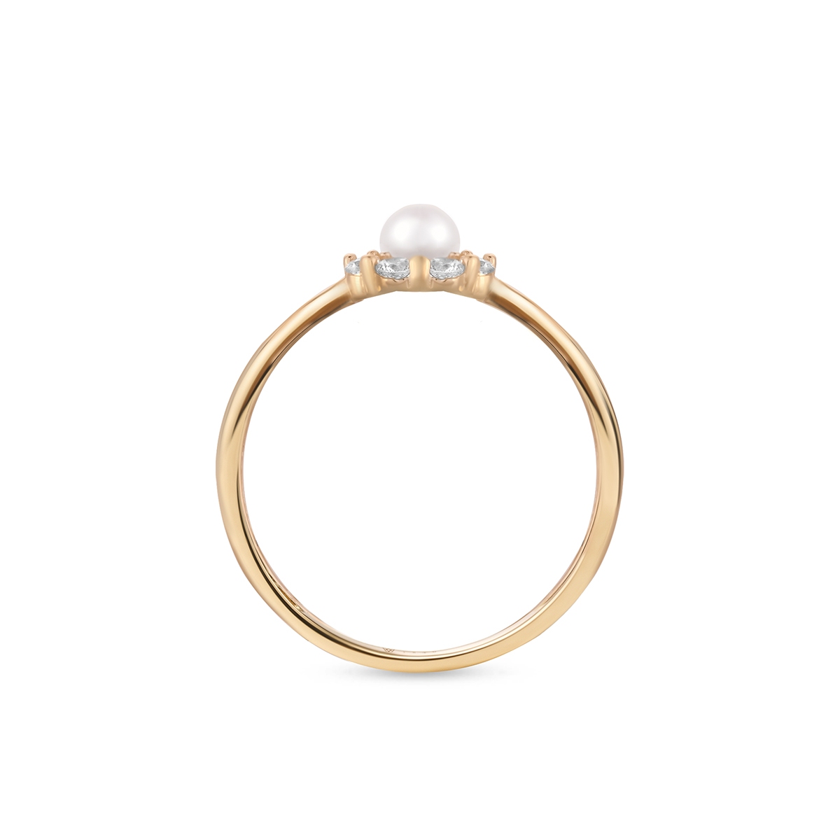 Pierścionek złoty z perłą Ceremonials
