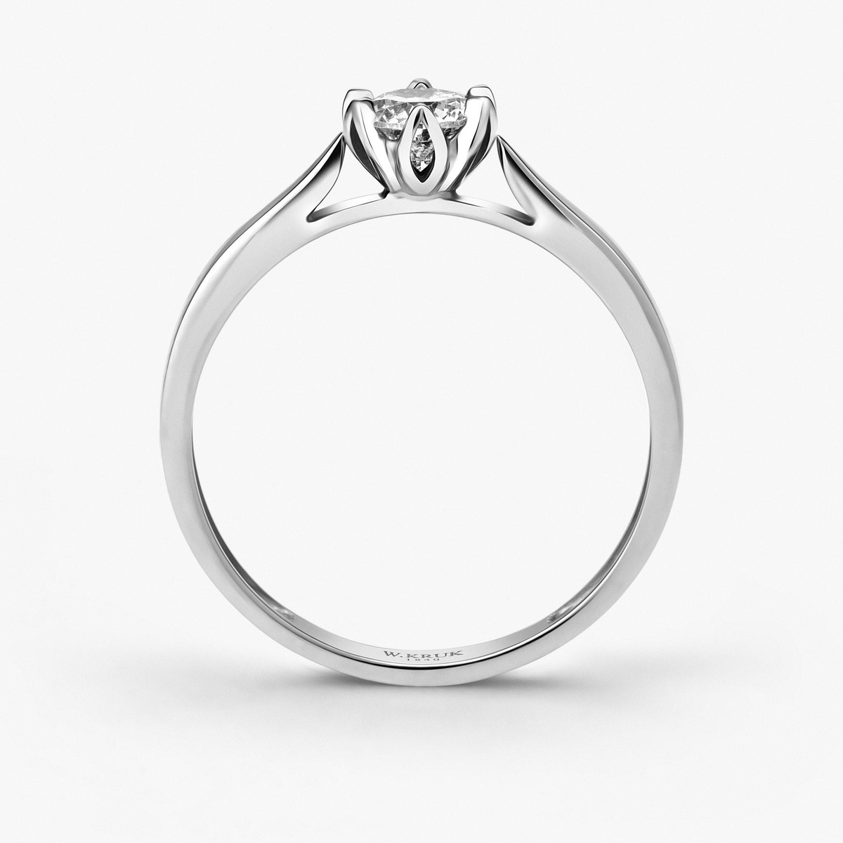 Pierścionek zaręczynowy złoty Romantyczny