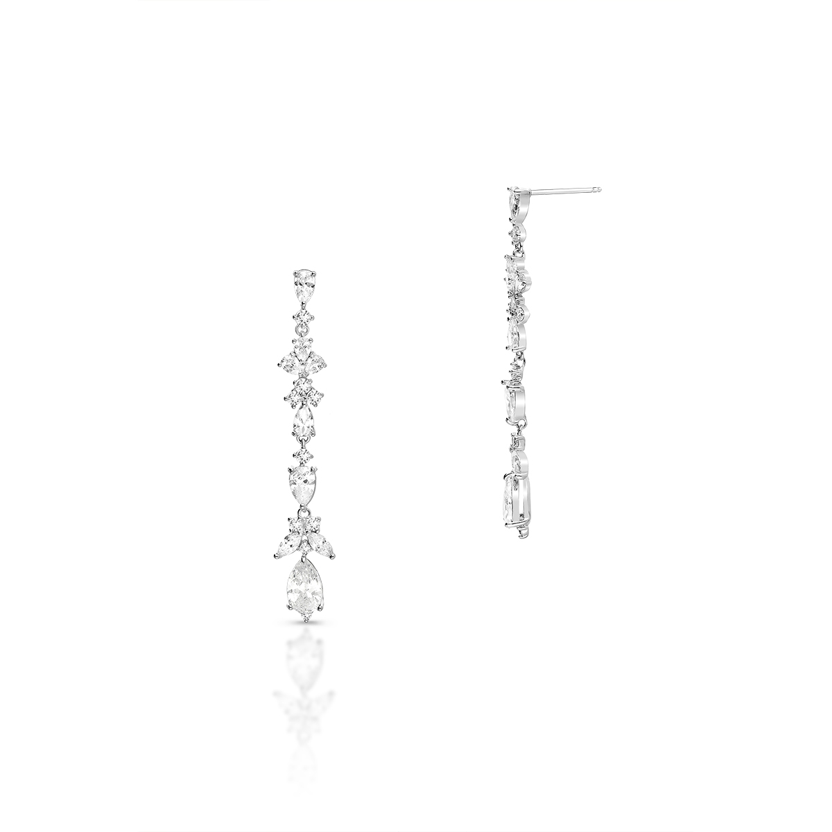 Kolczyki mosiężne z cyrkoniami