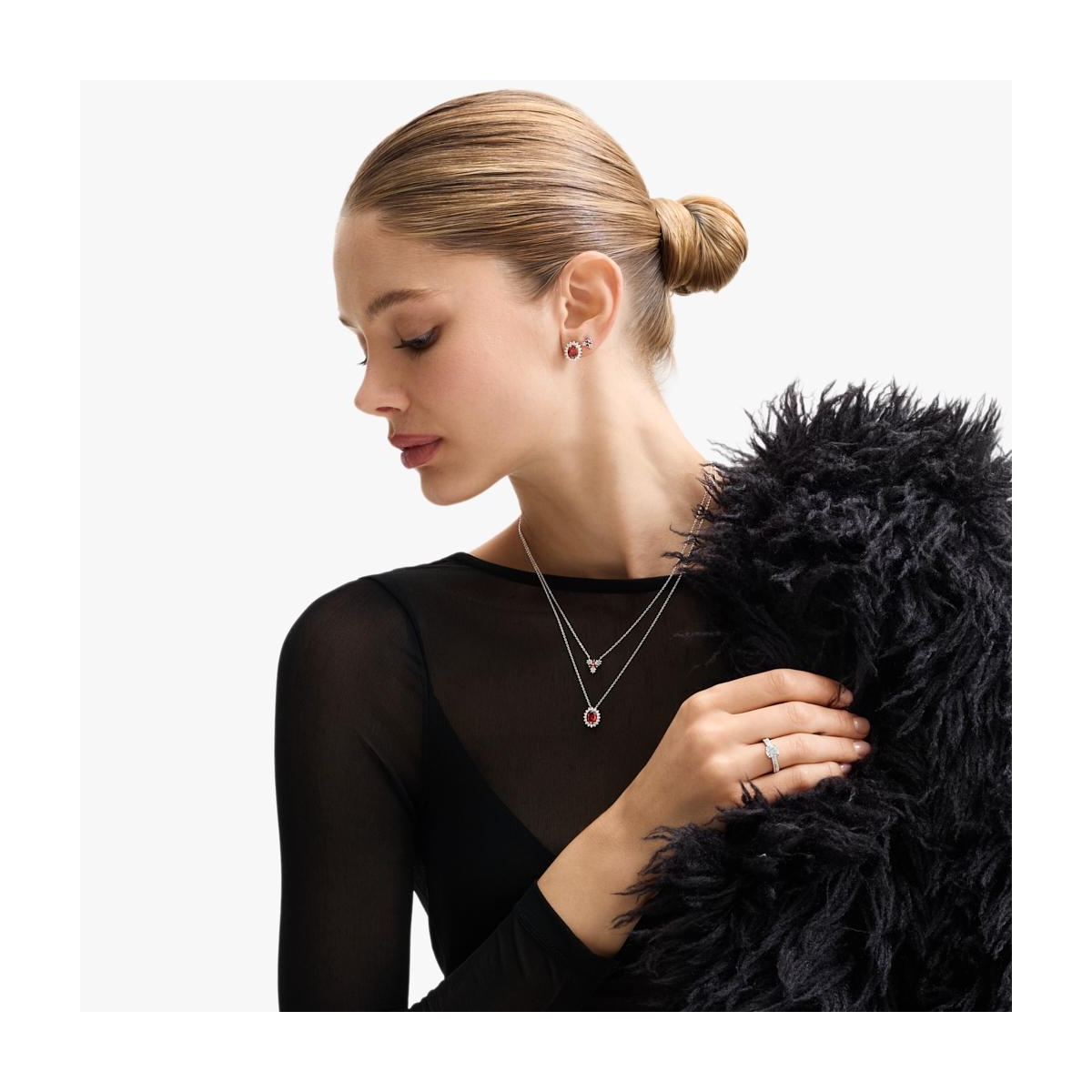 Naszyjnik srebrny z cyrkoniami