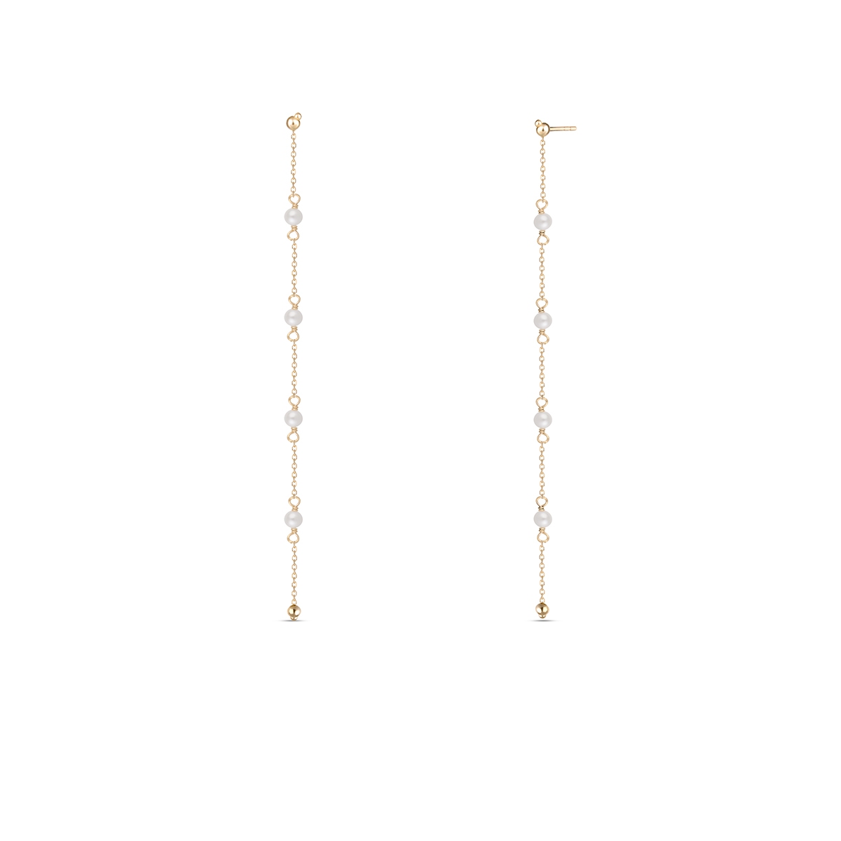 Kolczyki złote z perłami