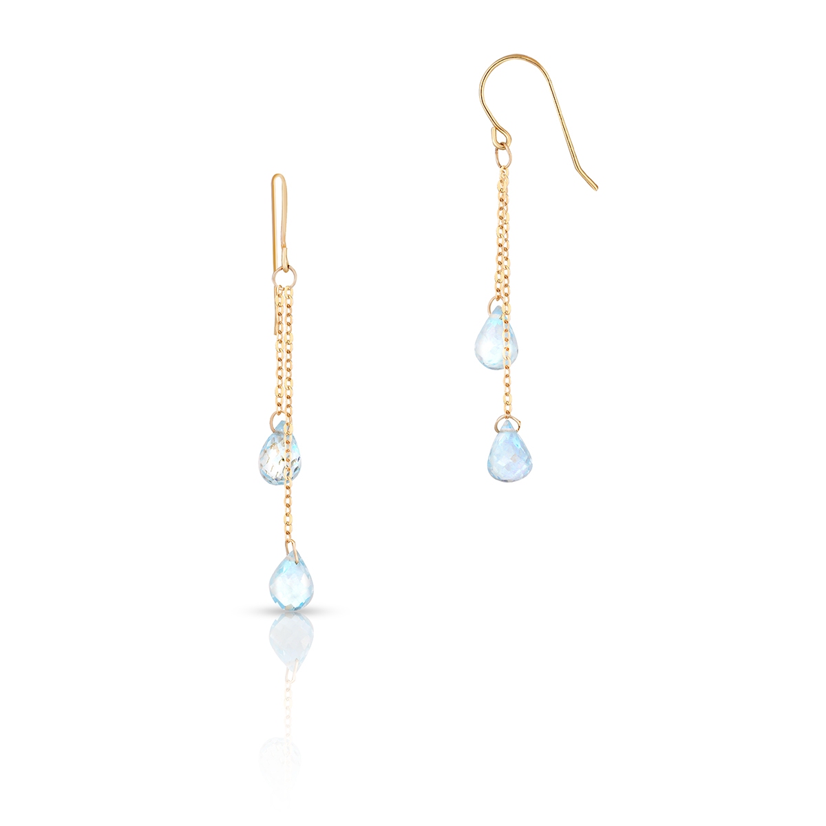 Kolczyki złote z topazami