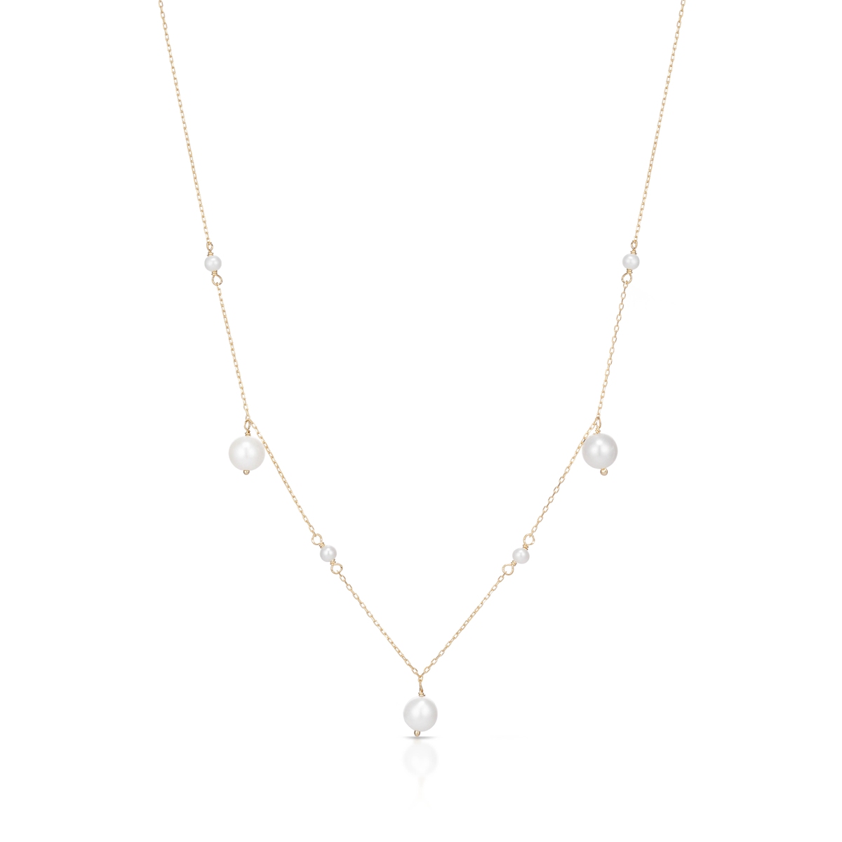 Naszyjnik złoty z perłami