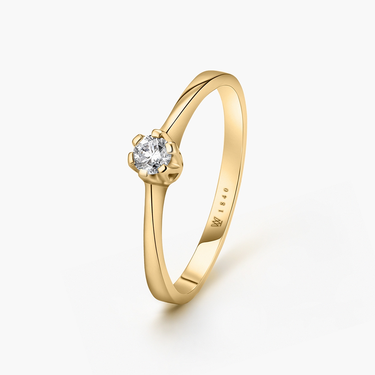 Pierścionek zaręczynowy złoty Jedyny