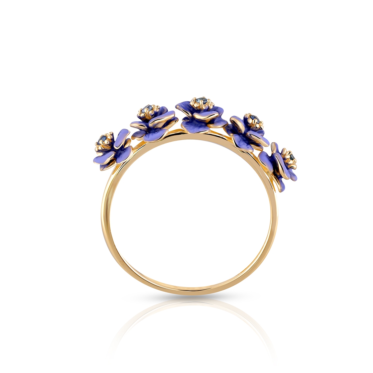 Pierścionek złoty Kwiaty Nocy