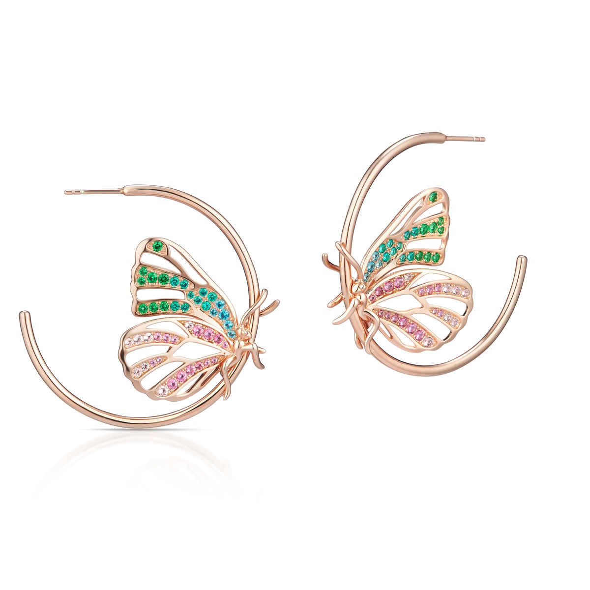 Kolczyki srebrne Preludium Butterfly