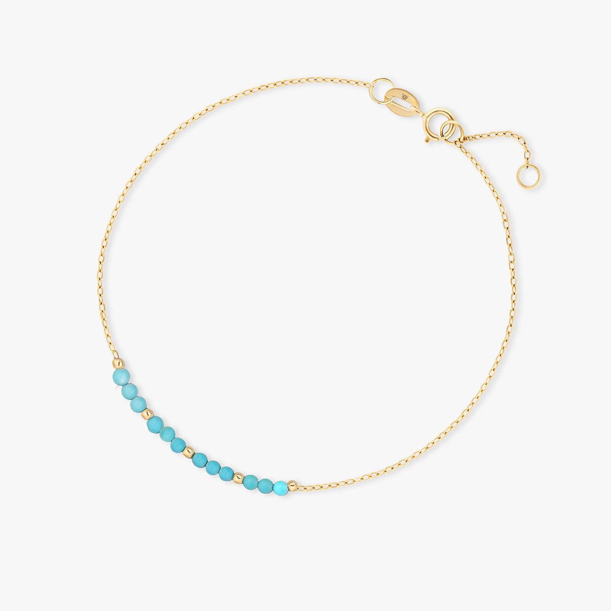 Bransoleta złota z turkusami