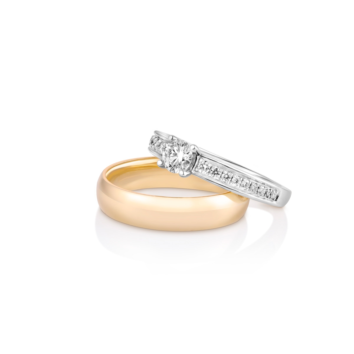 Pierścionek zaręczynowy złoty Szczęśliwy