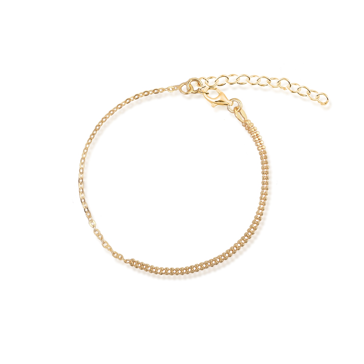 Bransoleta srebrna pozłacana