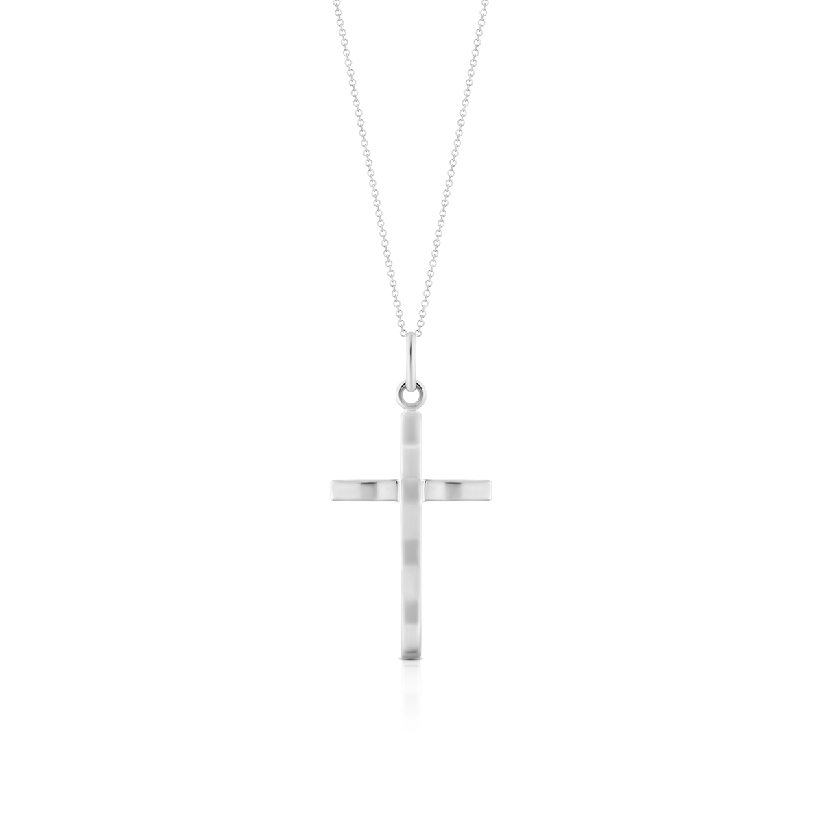 Wisiorek białe złoto krzyżyk