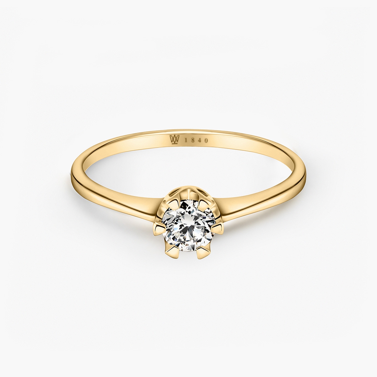 Pierścionek zaręczynowy złoty Jedyny