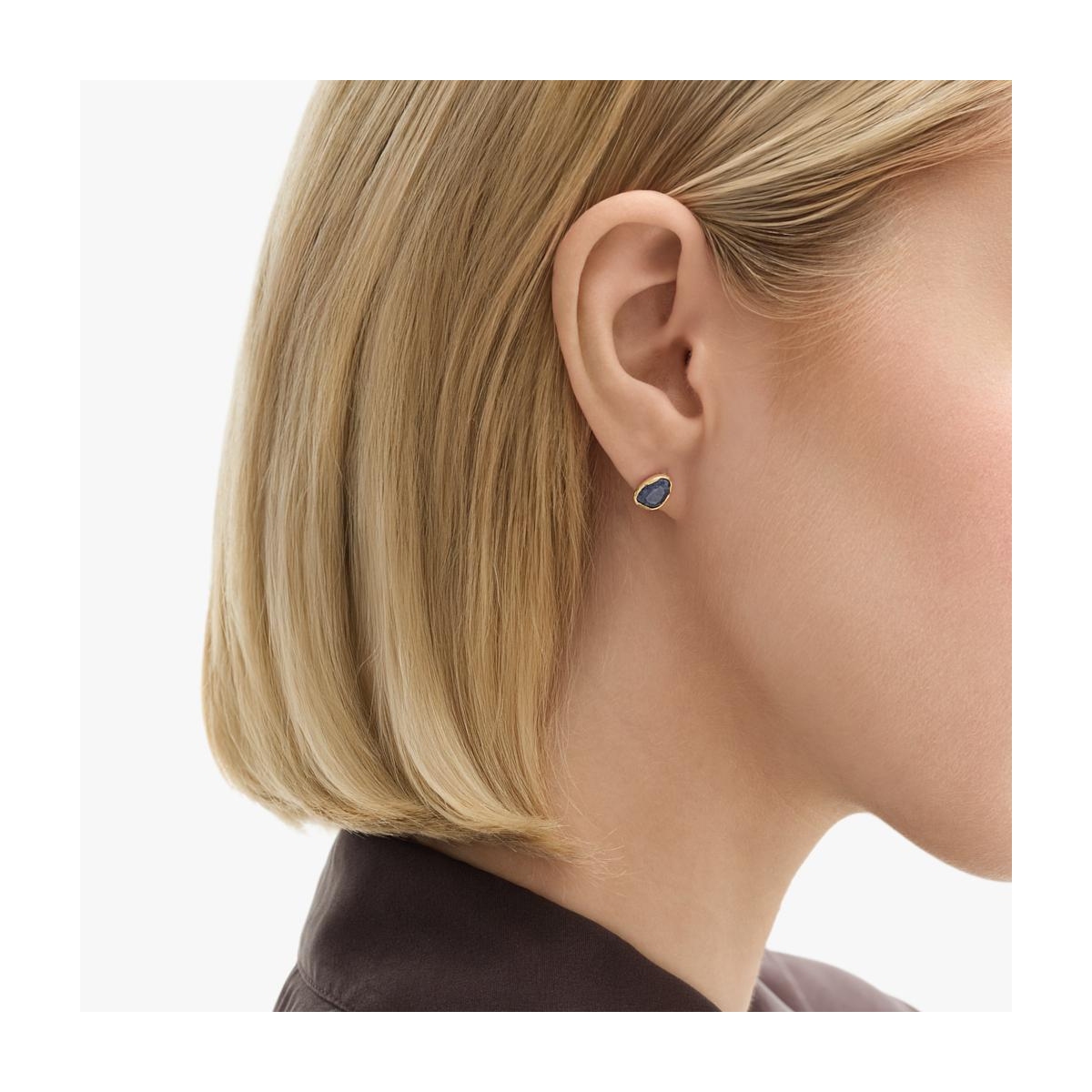 Kolczyki złote z awenturynem Saint Tropez