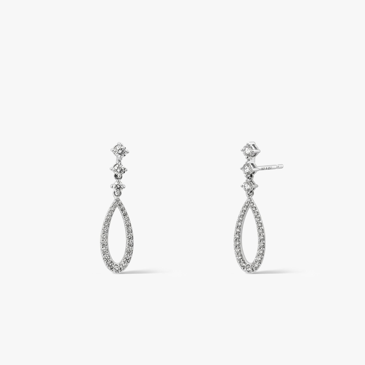 Kolczyki białe złoto z brylantami