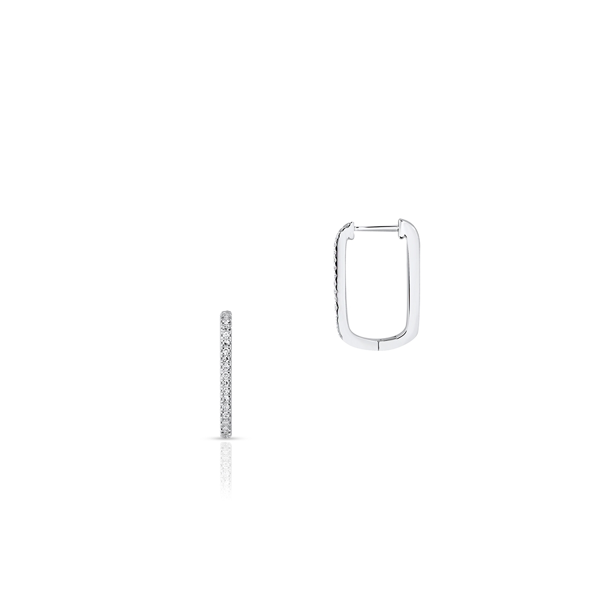 Kolczyki białe złoto z diamentami