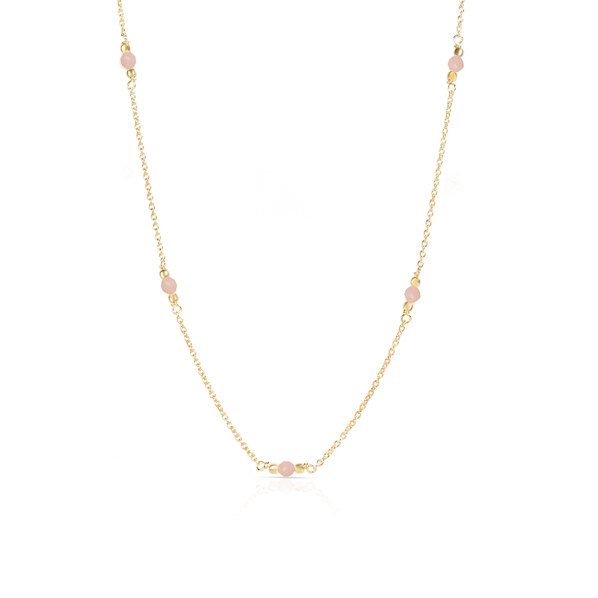 Naszyjnik srebrny pozłacany z opalem