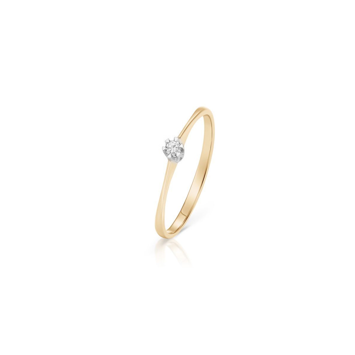 Pierścionek zaręczynowy złoty W.KRUK