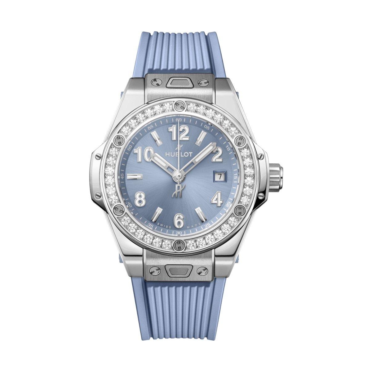 ZEGAREK HUBLOT BIG BANG ONE CLICK STEEL COAL BLUE DIAMONDS