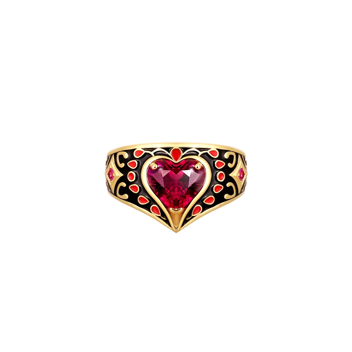 Pierścionek z rubinowym sercem Wonderland