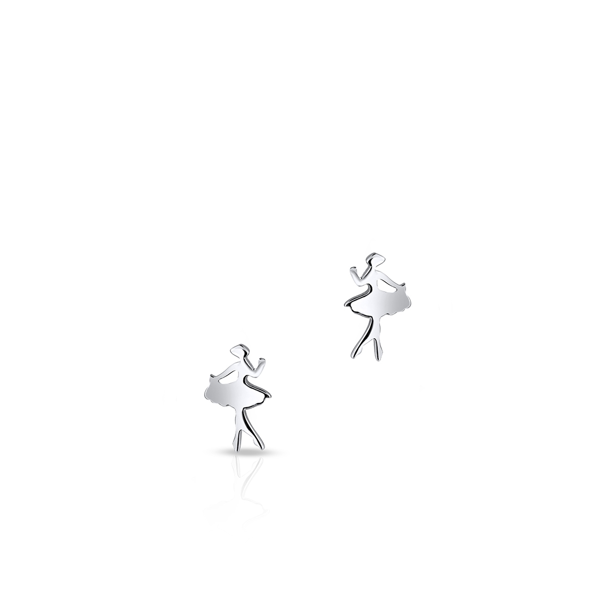 Kolczyki srebrne baletnica