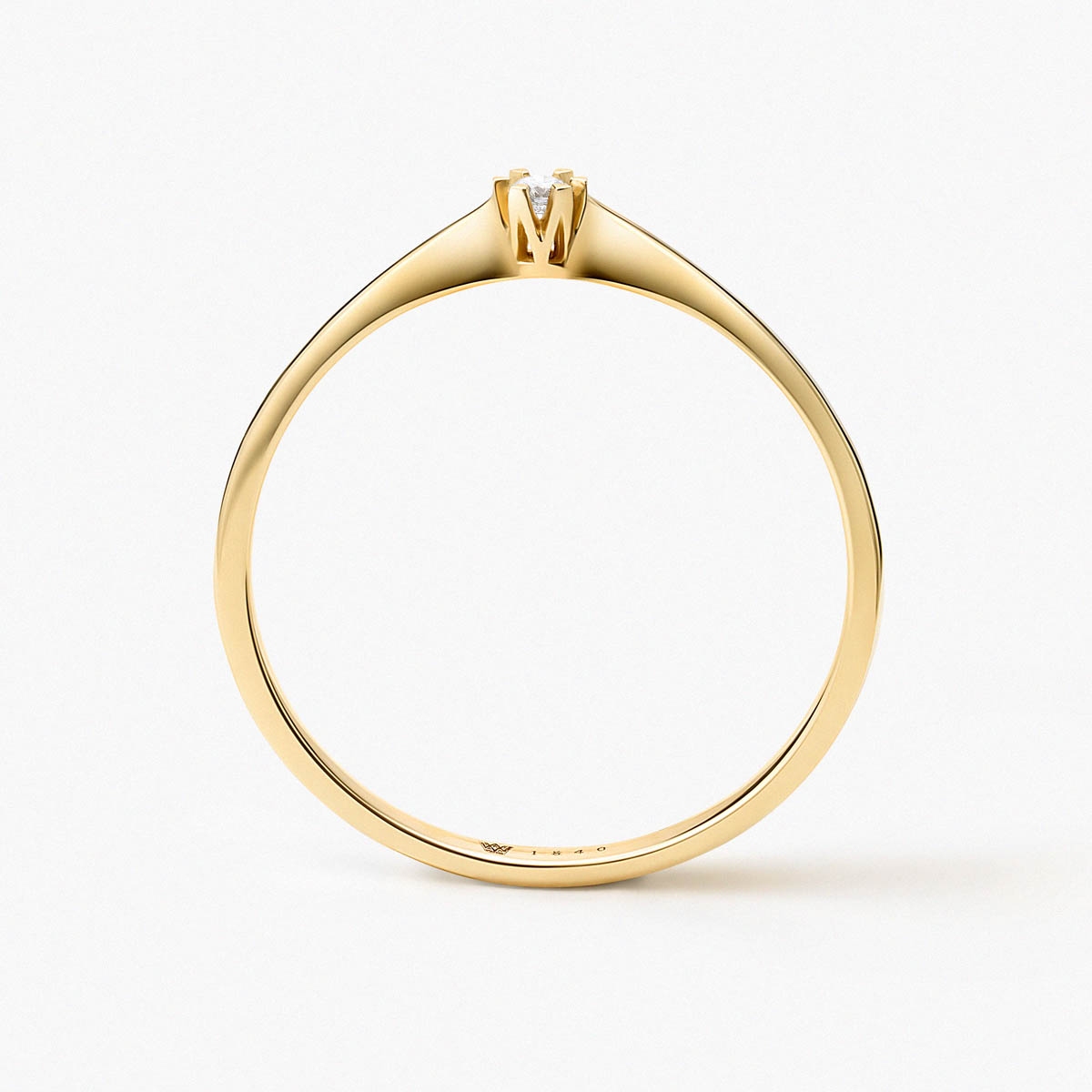 Pierścionek złoty zaręczynowy Jedyny