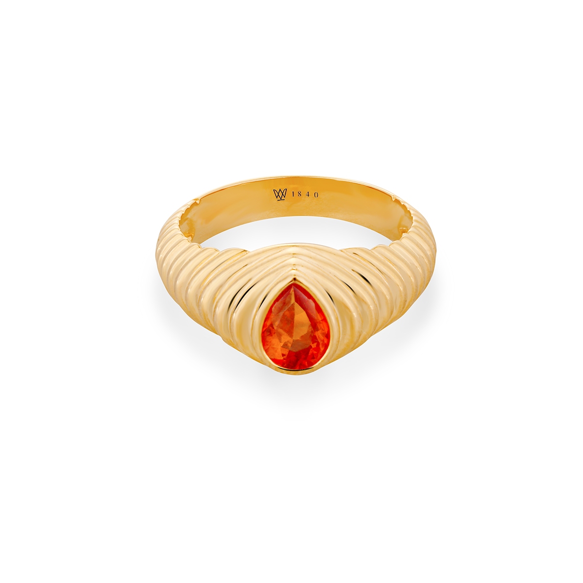 Pierścionek srebrny pozłacany