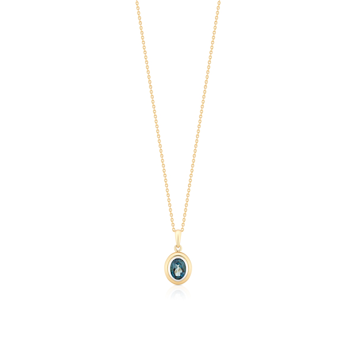 Wisiorek złoty bicolor z topazem